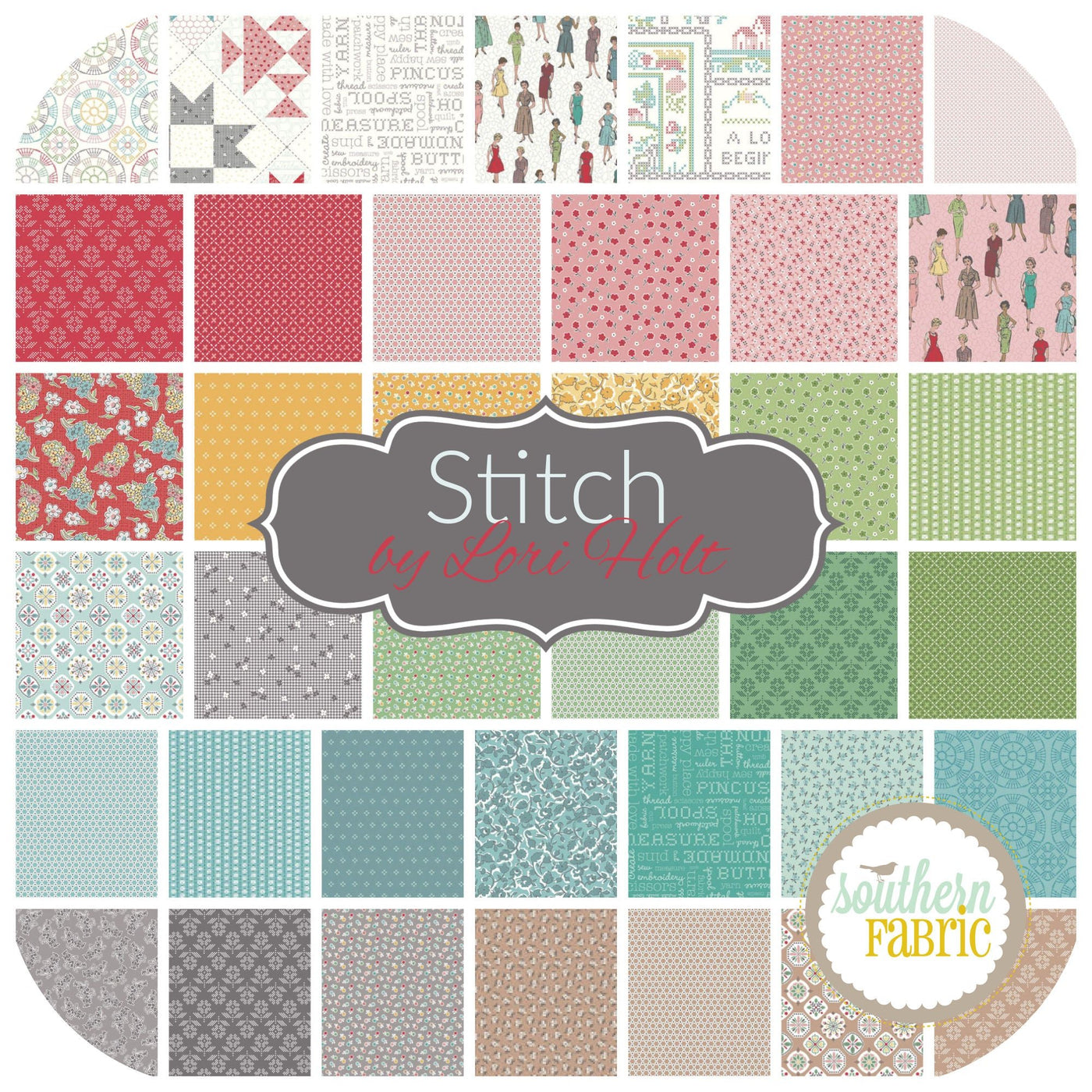 Stitch Fat Quarter Bundle (42 pcs) by Lori Holt for Riley Blake