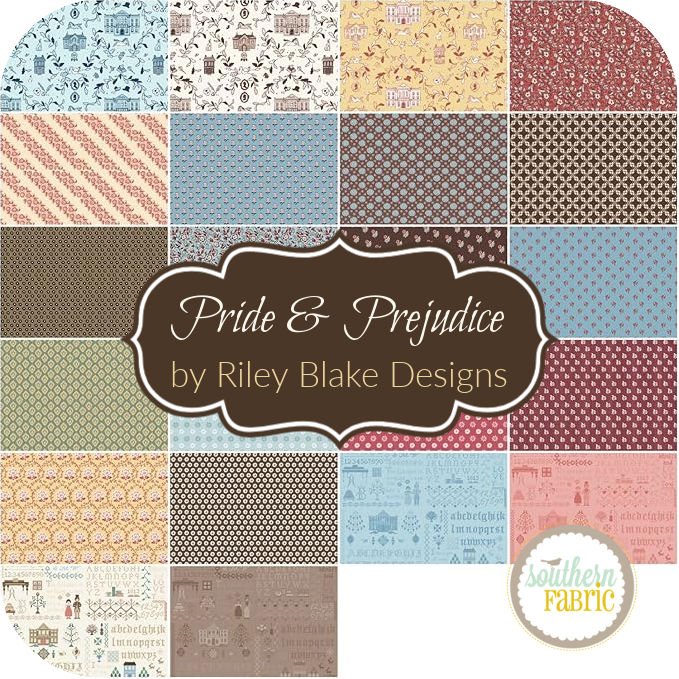 Pride & Prejudice Jelly Roll (40 pcs) by RBD Designs for Riley Blake (RP-13770-40)