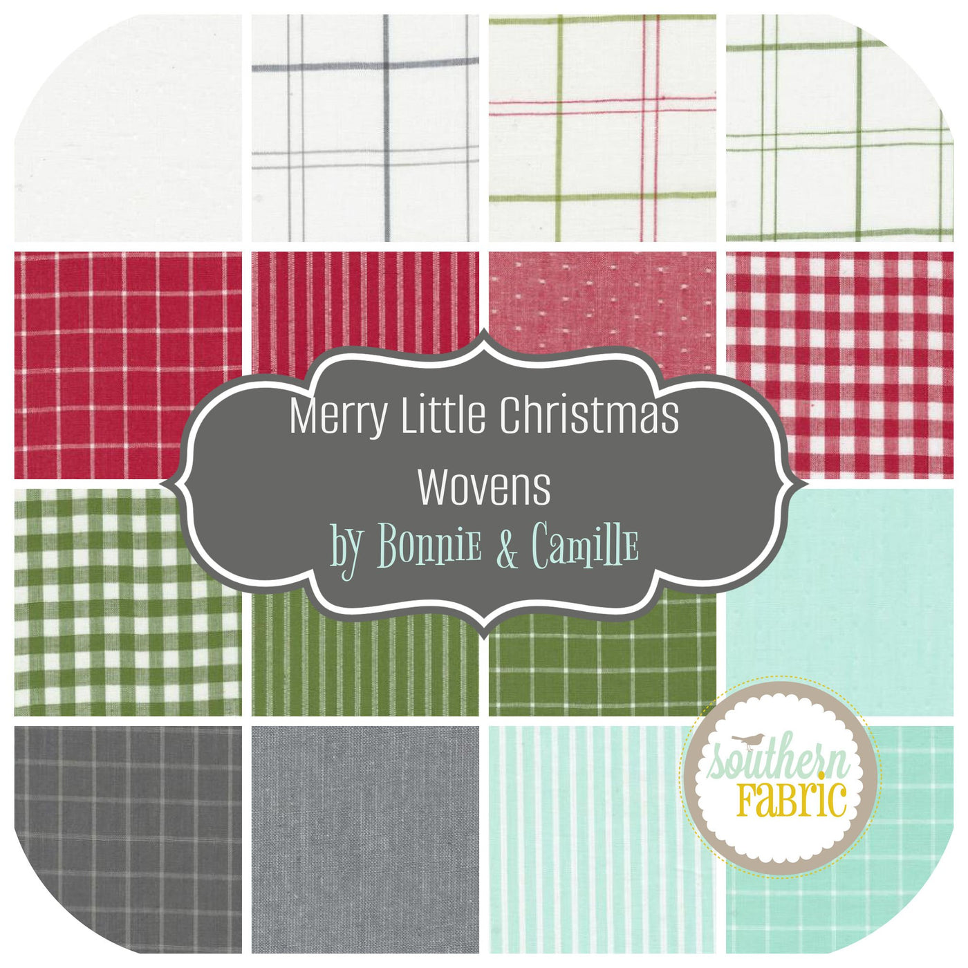 Merry Little Christmas Wovens Charm Pack (42 pcs) by Bonnie and Camille for Moda