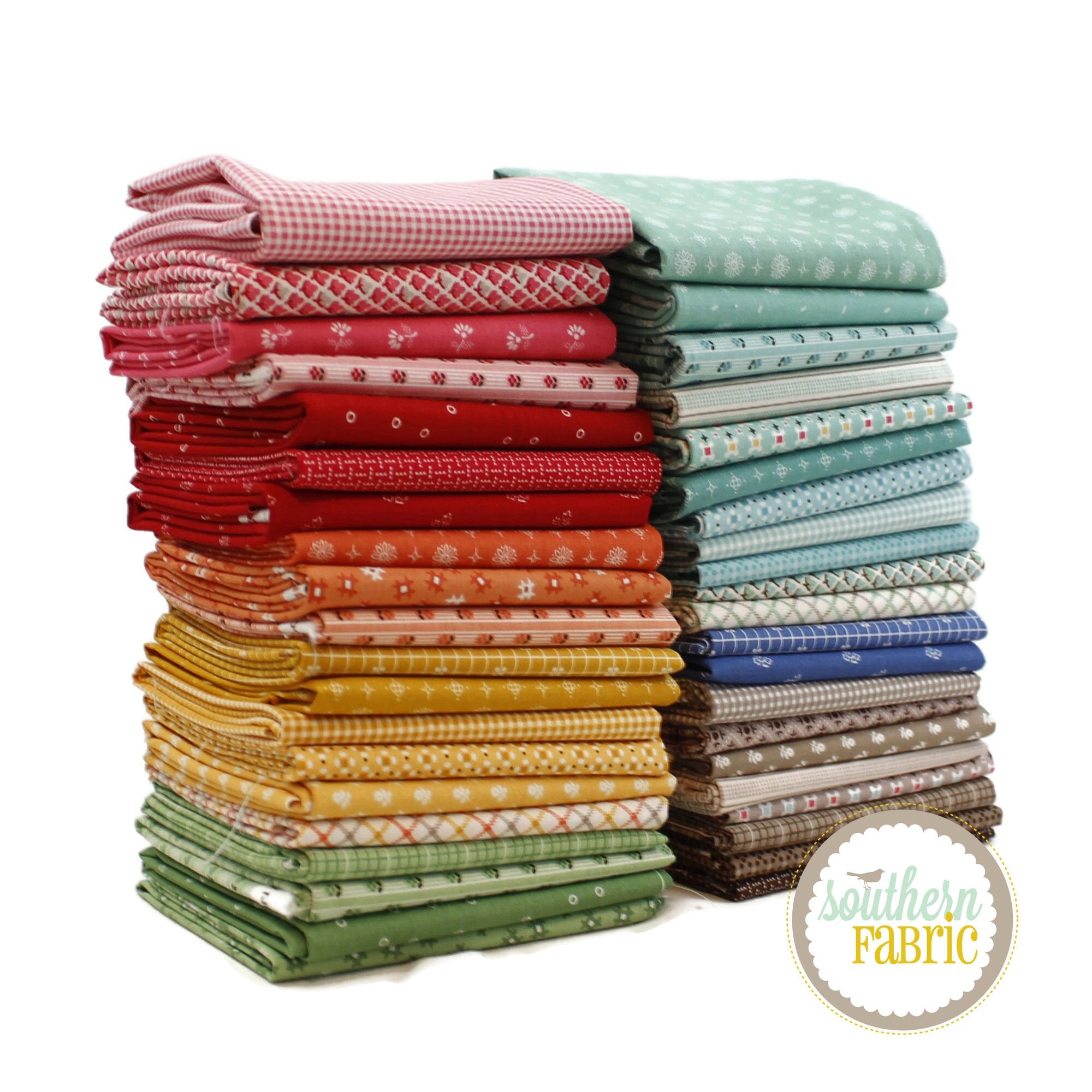 Fat Quarter STRIPE CORAL Prim Cotton Riley Blake Fabric