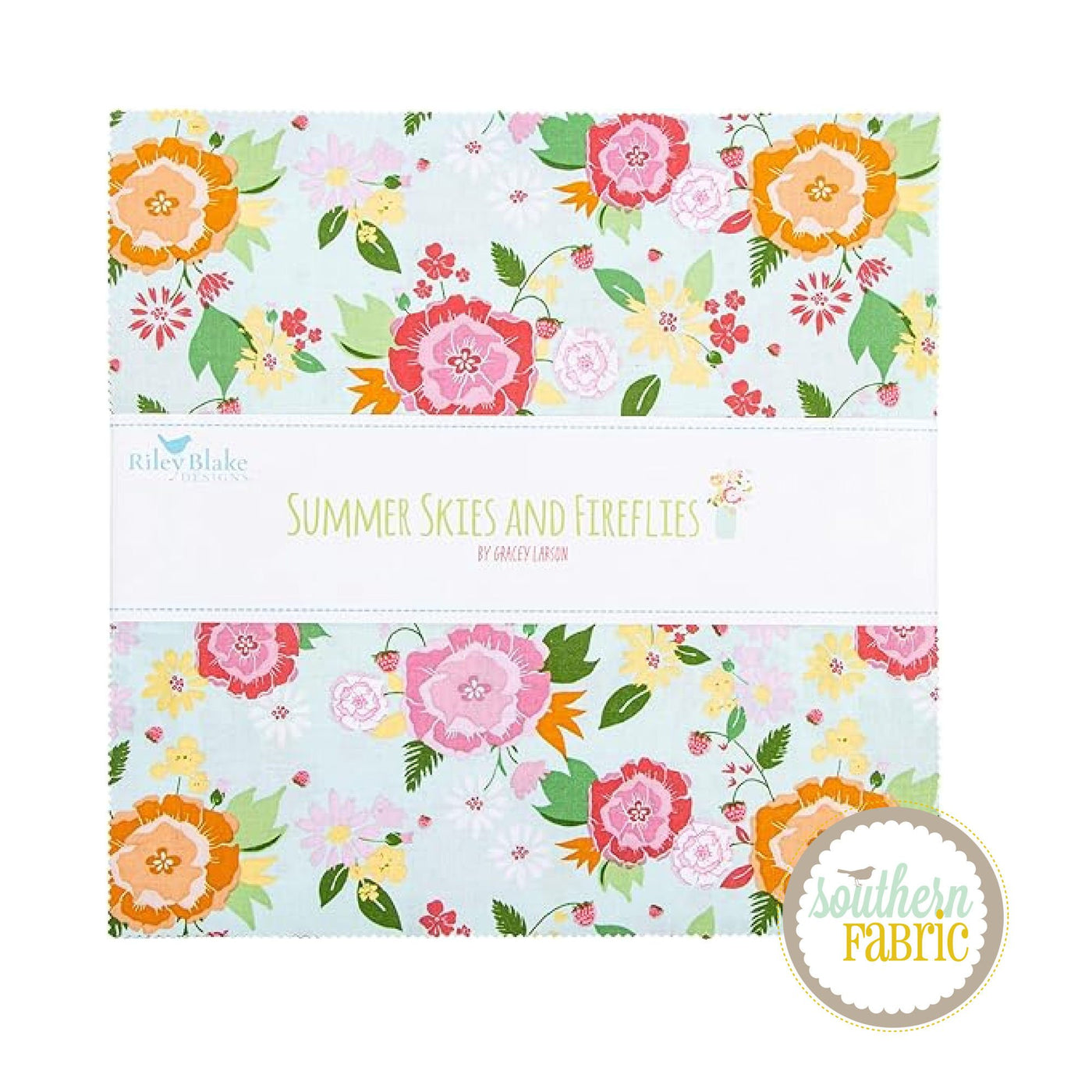 Summer Skies and Fireflies - Layer Cake (42 pcs) by Gracey Larson for Riley Blake (10-16370-42)