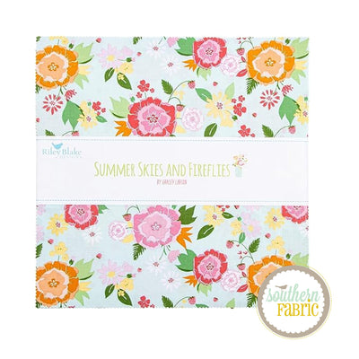 Summer Skies and Fireflies - Layer Cake (42 pcs) by Gracey Larson for Riley Blake (10-16370-42)