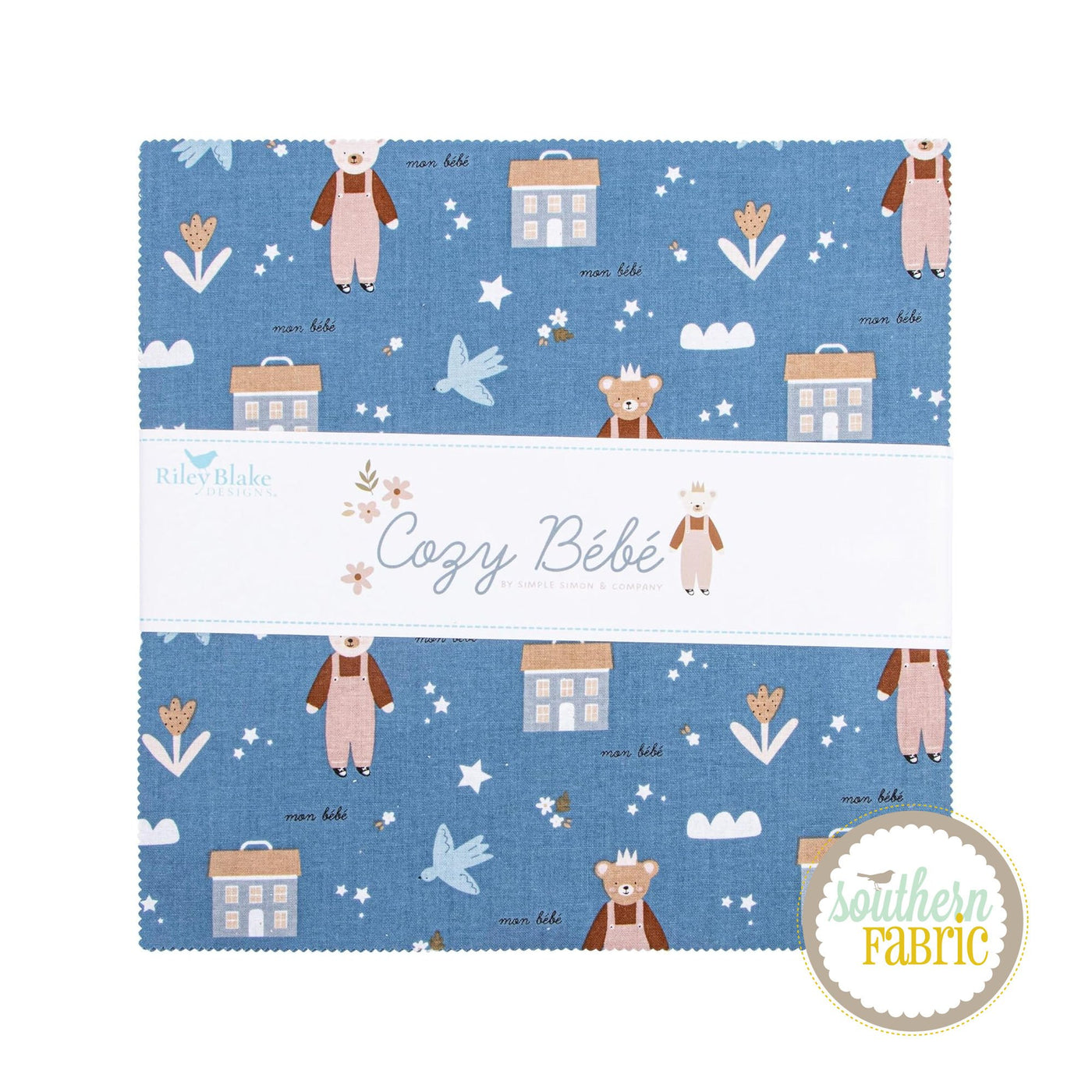 Cozy Bébé - Layer Cake (42 pcs) by Simple Simon & Company for Riley Blake (10-16430-42)