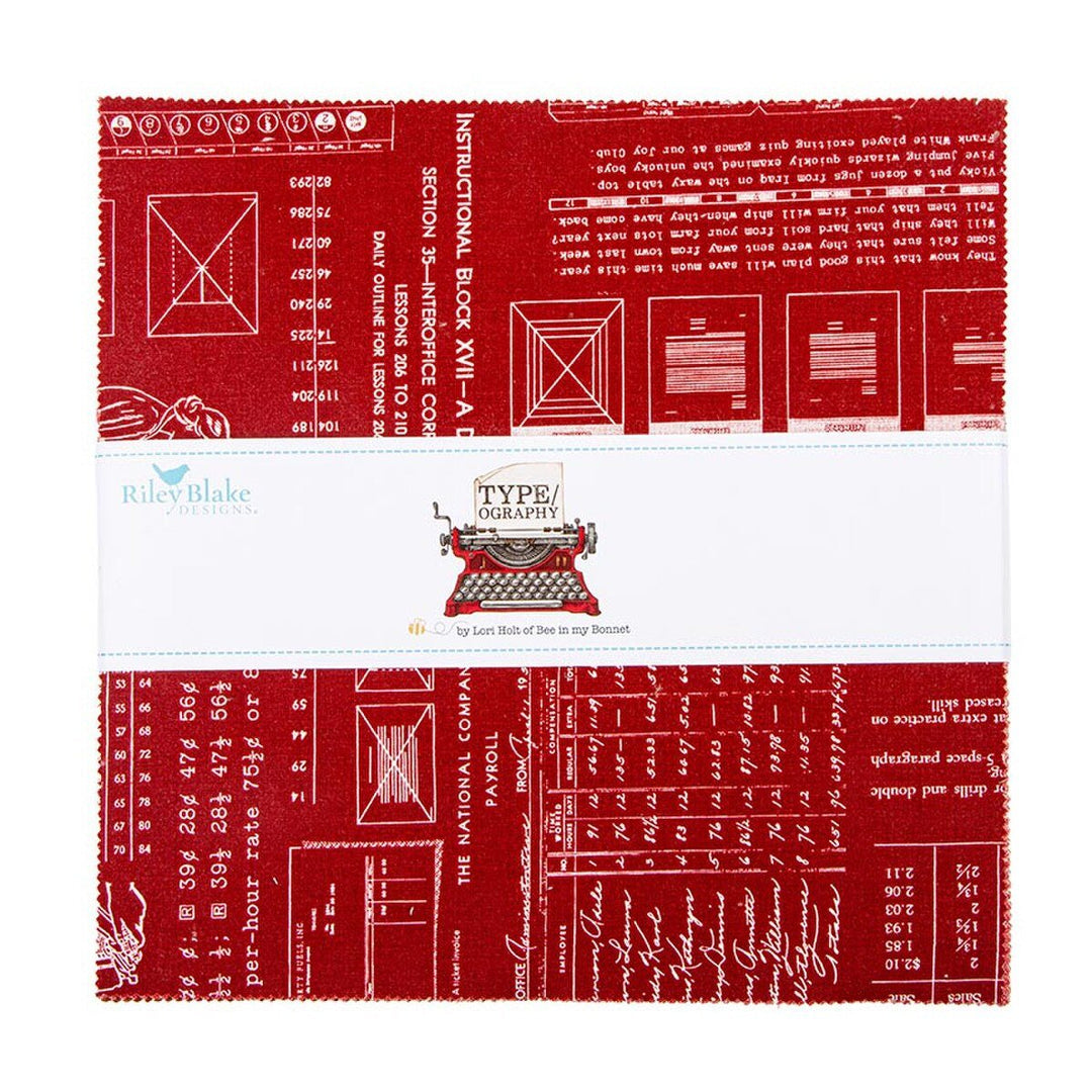 TYPE/ography A - Layer Cake (42 pcs) by Lori Holt for Riley Blake