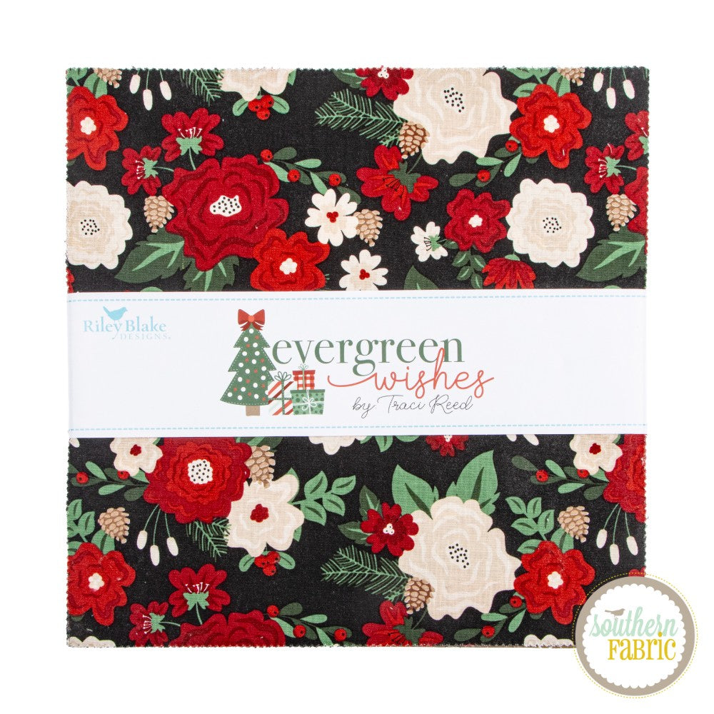 Evergreen Wishes - Layer Cake (42 pcs) by Traci Reed for Riley Blake