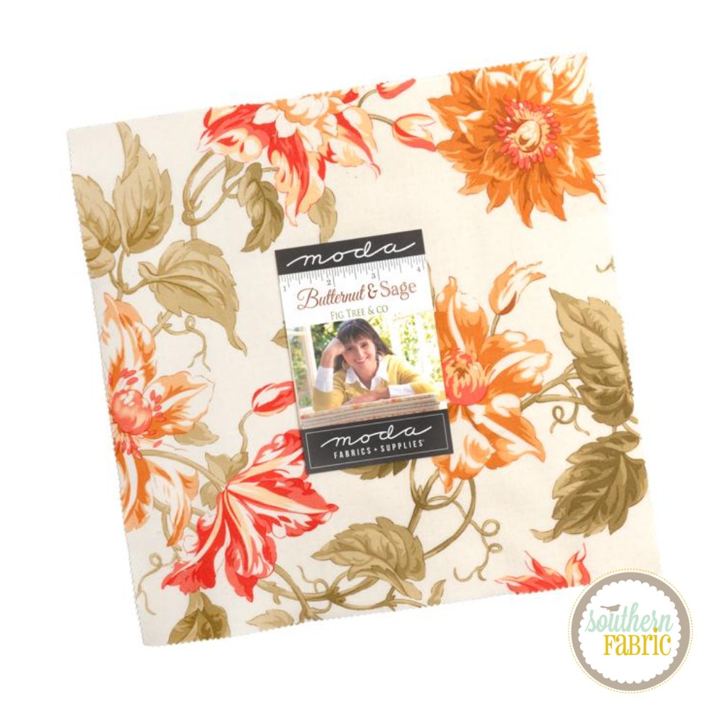 Butternut and Sage - Layer Cake (42 pcs) by Fig Tree for Moda
