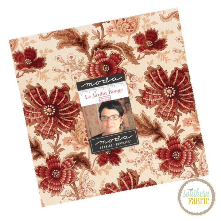 Le Jardin Rouge - Layer Cake (42 pcs) by French General for Moda