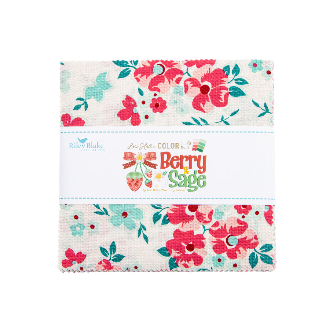 Berry & Sage - Charm Pack (42 pcs) by Lori Holt for Riley Blake