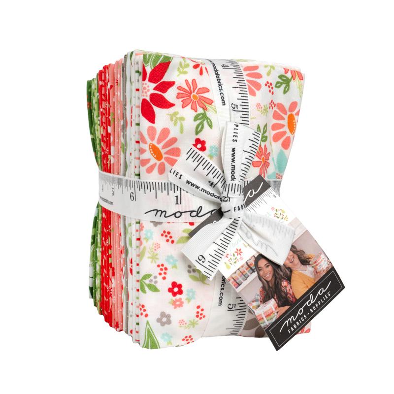 Poinsettia and Pear - Fat Eighth Bundle (4 pcs) by Sherri & Chelsi for Moda