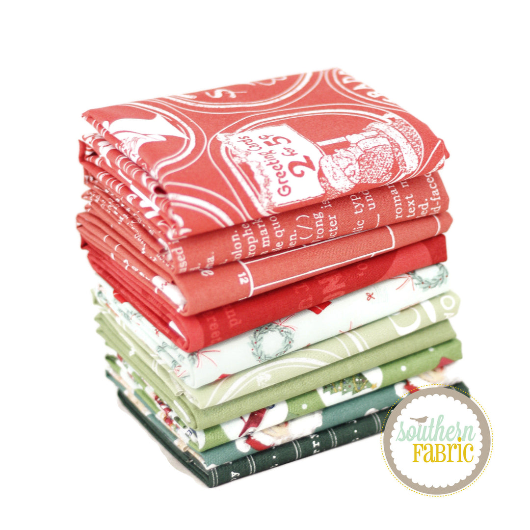 Colored Bundles - Fat Quarter Bundle (10 pcs) by Mixed Designers for Southern Fabric