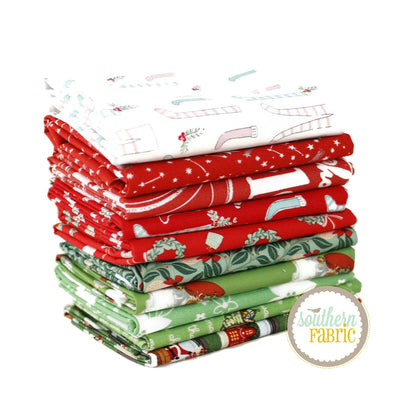 Colored Bundles - Fat Quarter Bundle (10 pcs) by Mixed Designers for Southern Fabric (CHRISTMAS.FQ)