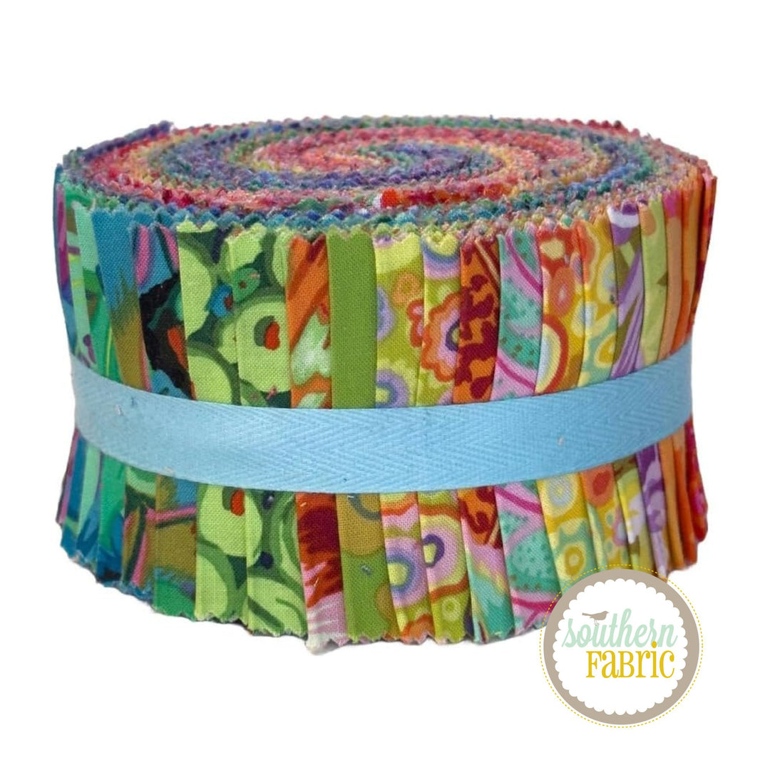 Kaffe Classics Spectrum Colorway - Jelly Roll (40 pcs) by Kaffe Fassett for Free Spirit (FB4DRGP.SPECTRUM)