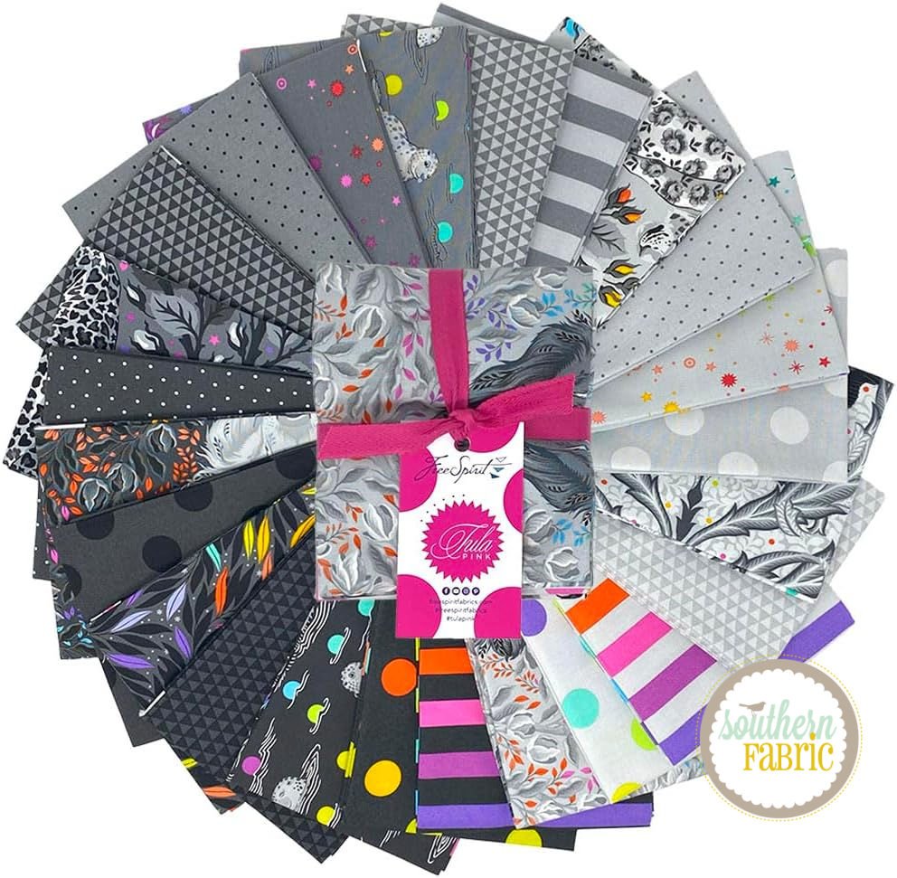 Graywork - Fat Quarter Bundle (24 pcs) by Tula Pink for Free Spirit