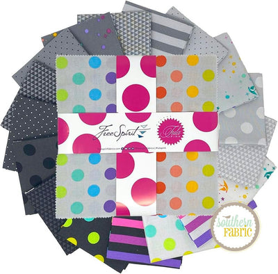 Graywork - Layer Cake (42 pcs) by Tula Pink for Free Spirit (FB610TP.GRAYWORK)