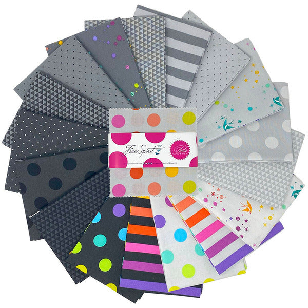 Graywork - True Colors - Charm Pack (42 pcs) by Tula Pink for Free Spirit