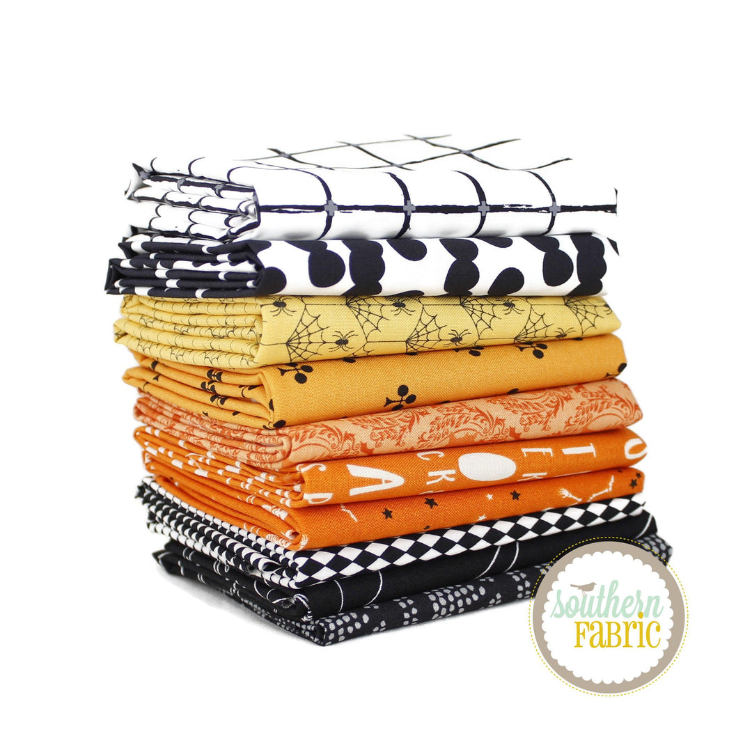 Colored Bundles - Fat Quarter Bundle (10 pcs) by Mixed Designers for Southern Fabric (HALLOWEEN.FQ)