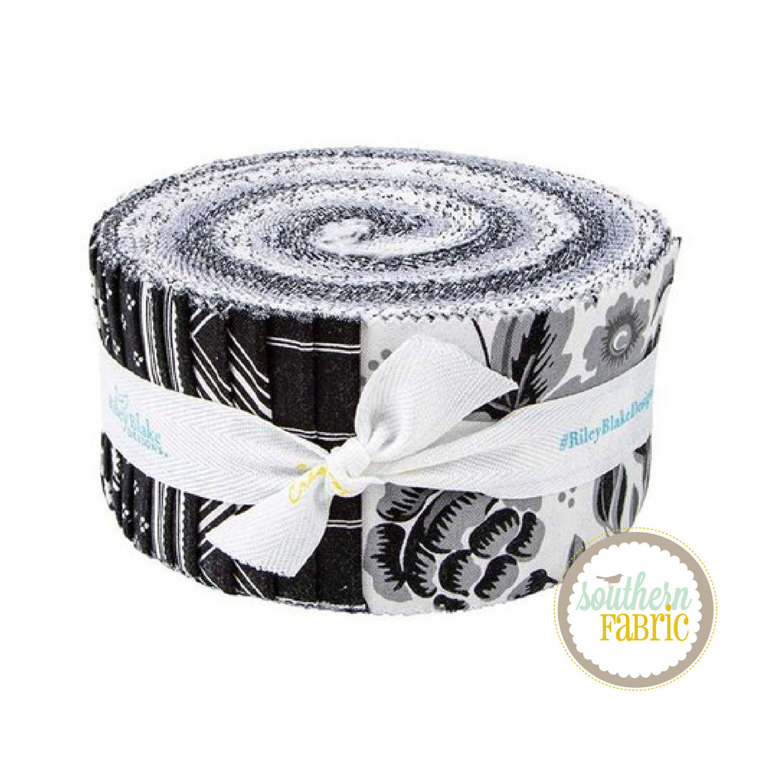 Midnight Meadow - Jelly Roll (40 pcs) by My Mind's Eye for Riley Blake