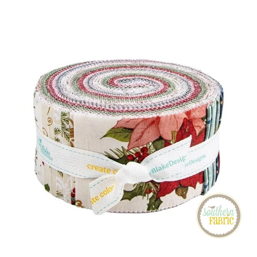Christmas Greetings - Jelly Roll (40 pcs) by Sandy Gervais for Riley Blake