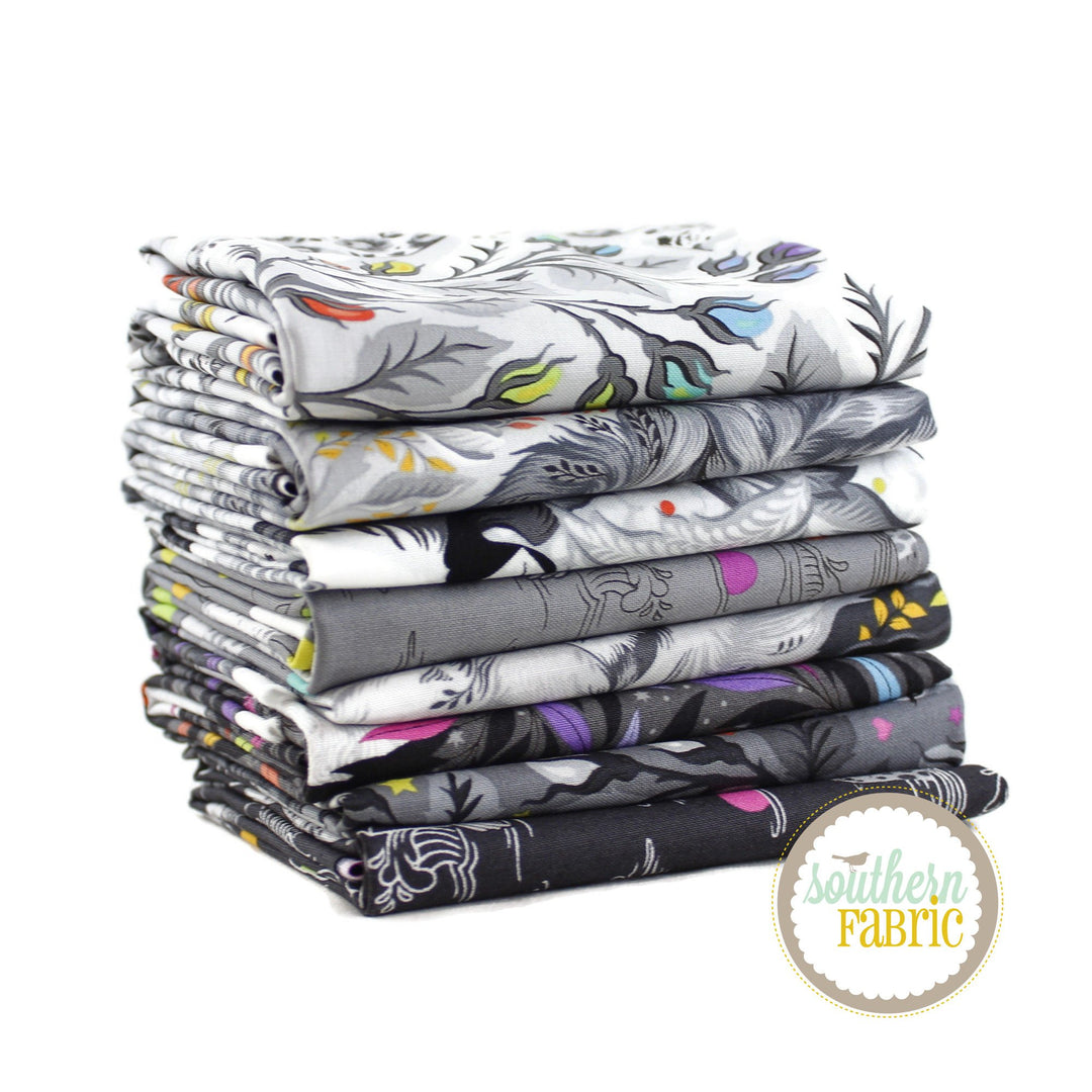 Graywork - Animals - Fat Quarter Bundle (8 pcs) by Tula Pink for Free Spirit