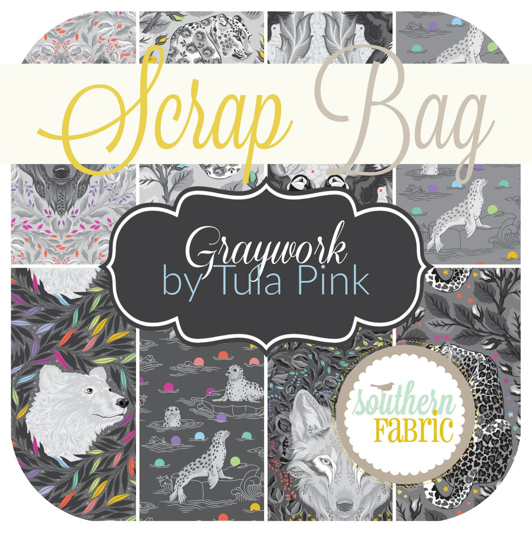 Graywork - Animals - Scrap Bag (8 pcs) by Tula Pink for Free Spirit