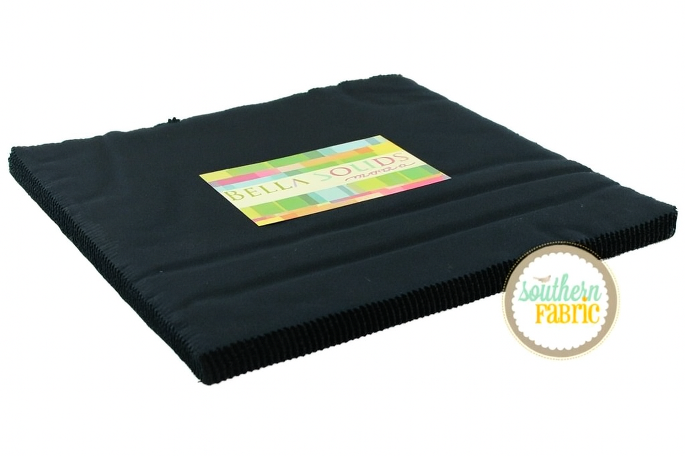 Bella Solids - Black - Layer Cake (42 pcs) by Moda