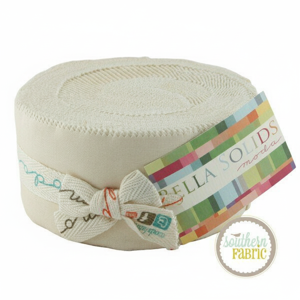 Bella Solids - Natural - Jelly Roll (40 pcs) by Moda