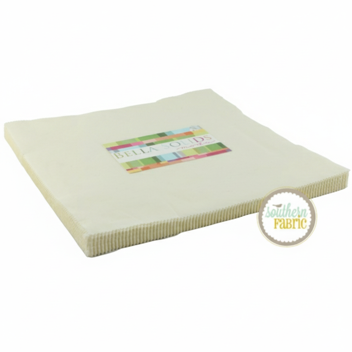 Bella Solids - Snow - Layer Cake (42 pcs) by Moda