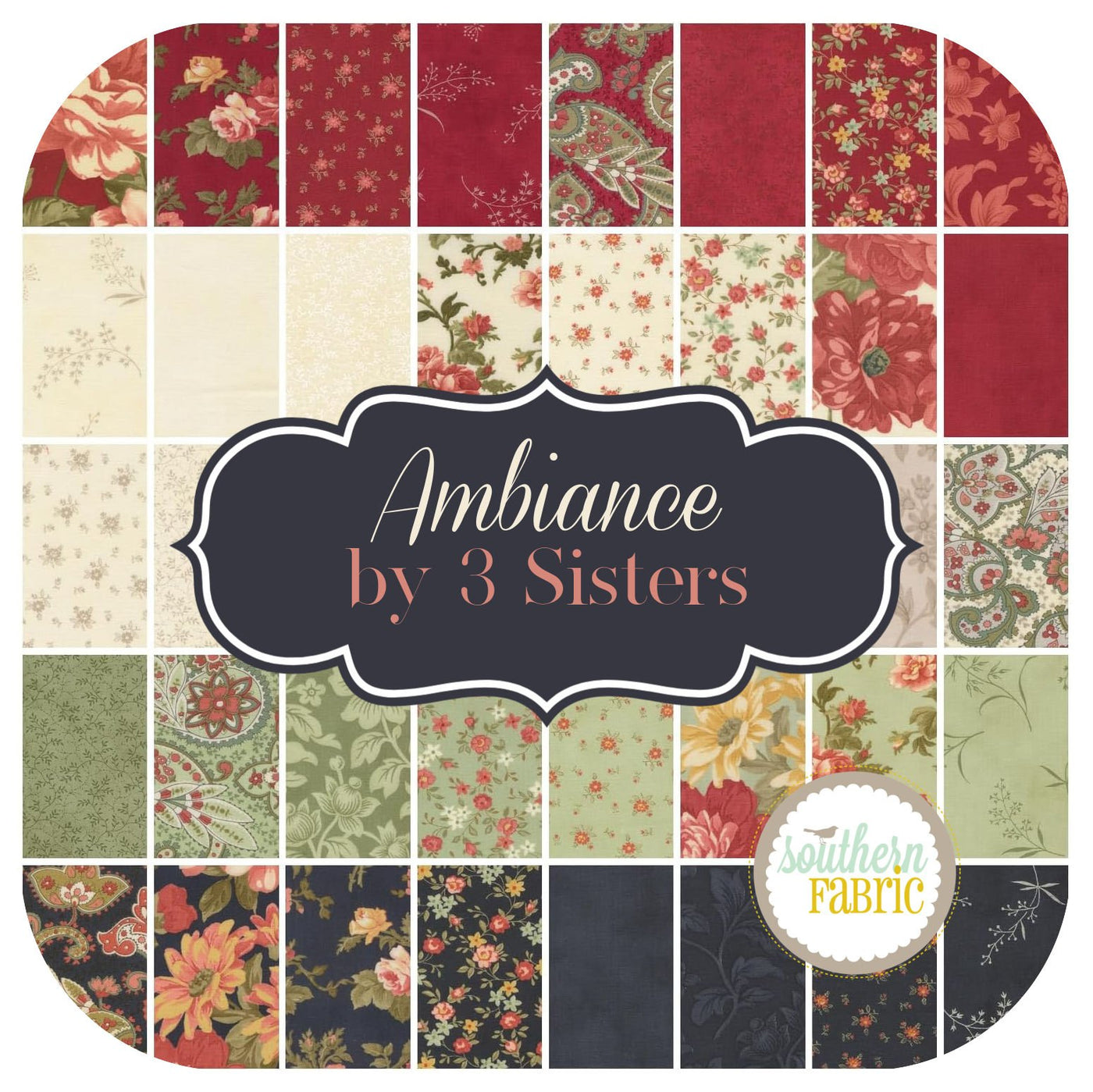 Ambiance - Layer Cake (42 pcs) by 3 Sisters for Moda (44410LC)