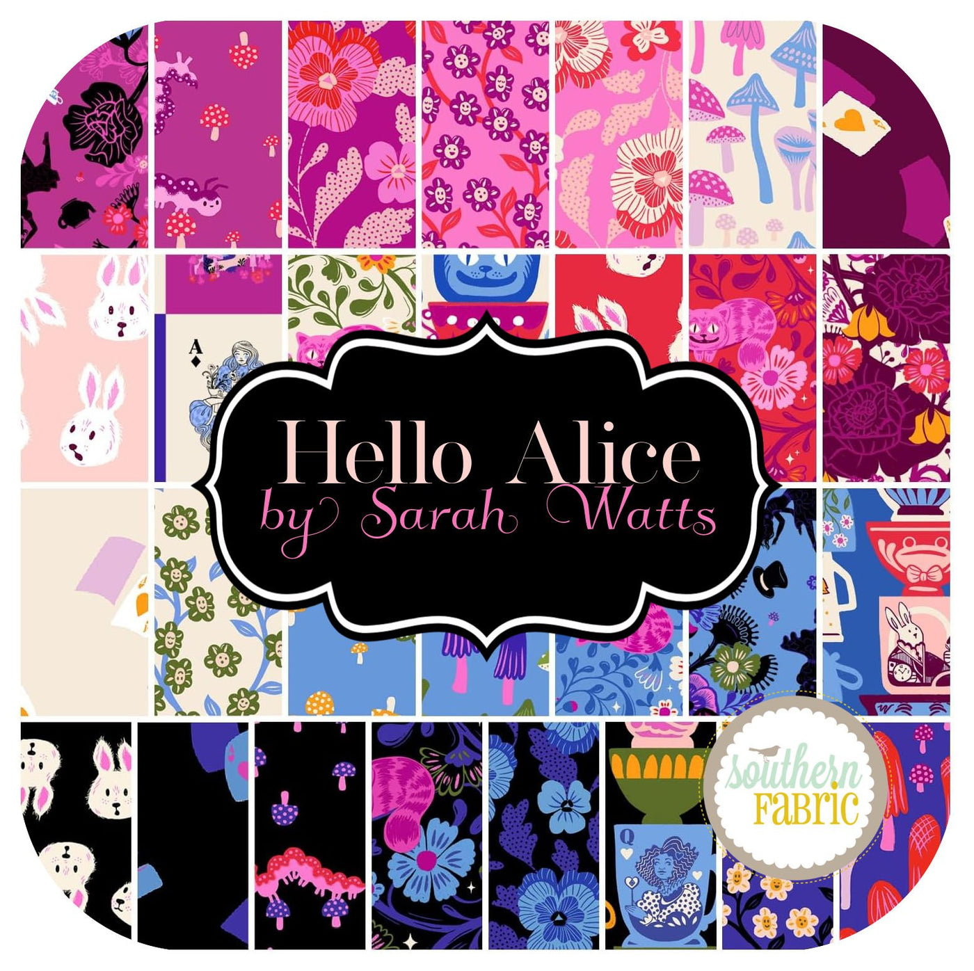 Hello Alice - Layer Cake (42 pcs) by Sarah Watts for Ruby Star Society (RS2120LC)