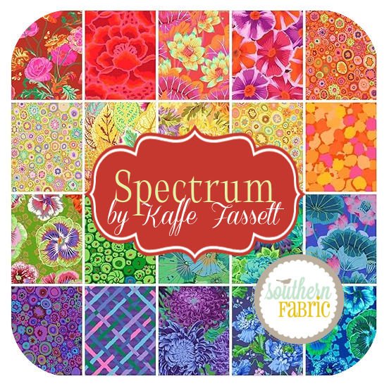 Kaffe Classics Spectrum Colorway - Jelly Roll (40 pcs) by Kaffe Fassett for Free Spirit (FB4DRGP.SPECTRUM)