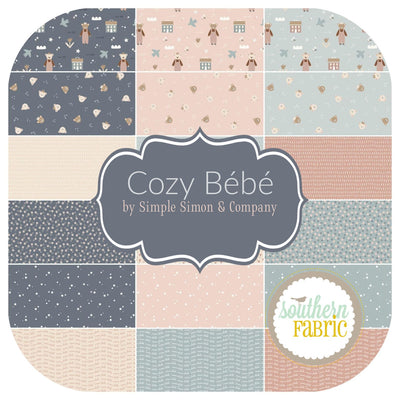 Cozy Bébé - Layer Cake (42 pcs) by Simple Simon & Company for Riley Blake (10-16430-42)