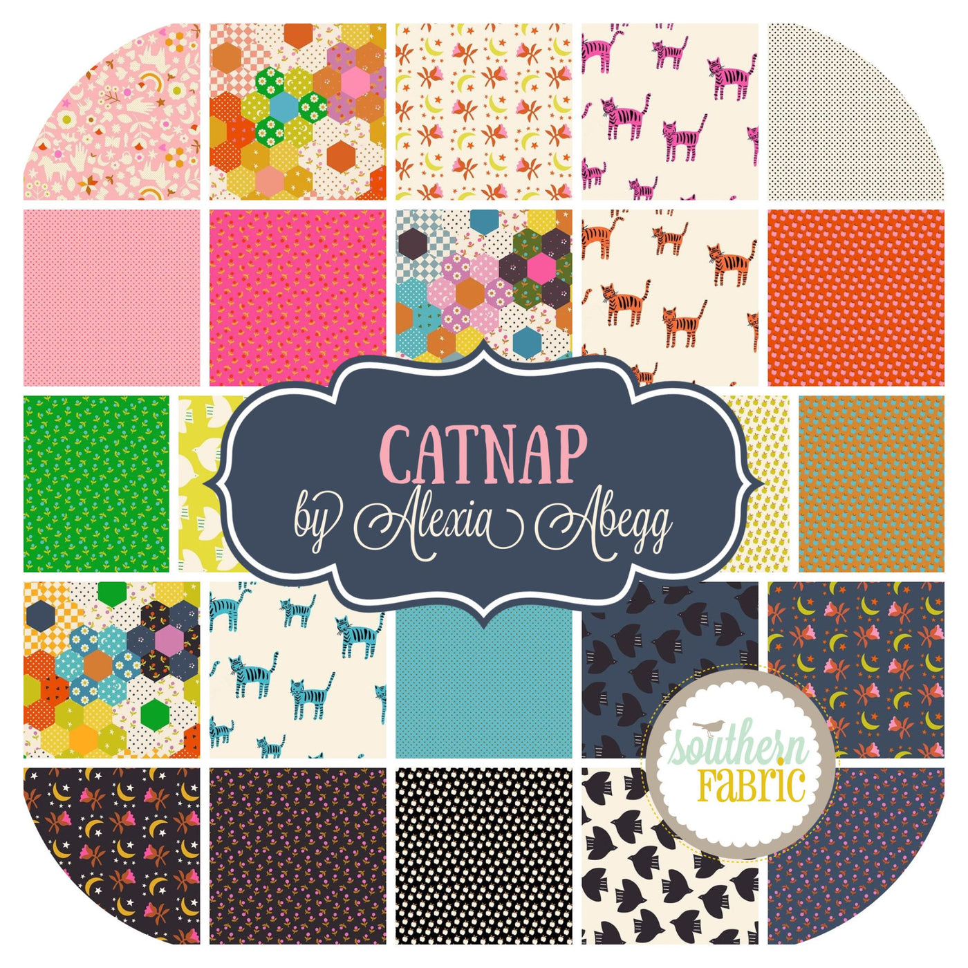Catnap - Layer Cake (42 pcs) by Alexia Abegg for Ruby Star Society (RS4130LC)