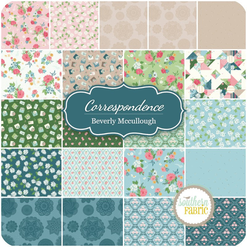 Correspondence - Fat Quarter Bundle (21 pcs) by Beverly Mccullough for Riley Blake