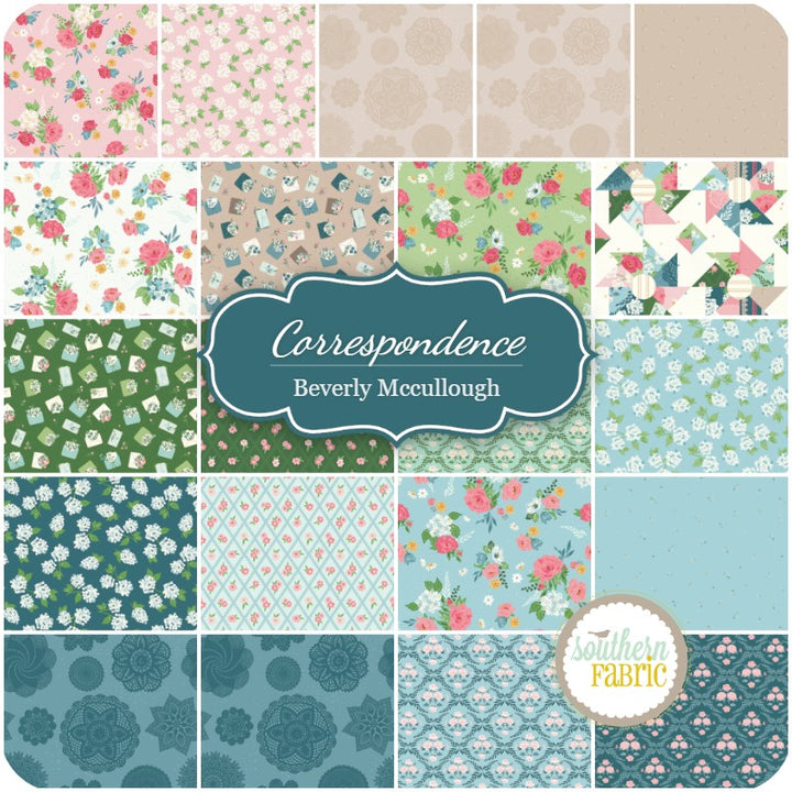 Correspondence - Fat Quarter Bundle (21 pcs) by Beverly Mccullough for Riley Blake