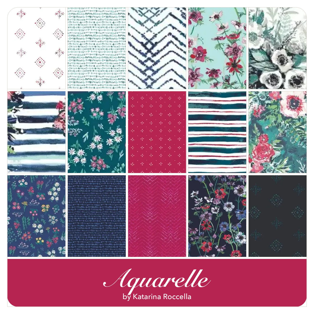 Aquarelle - Fat Quarter Bundle (16 pcs) by Katarina Roccella for Art Gallery Fabrics