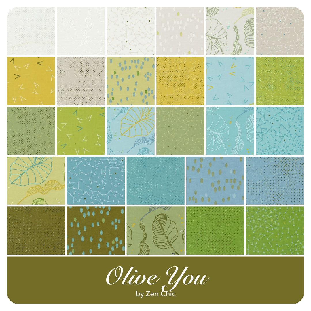 Olive You - Jelly Roll (40 pcs) by Zen Chic for Moda