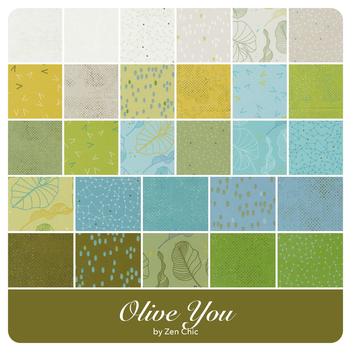 Olive You - Jelly Roll (40 pcs) by Zen Chic for Moda