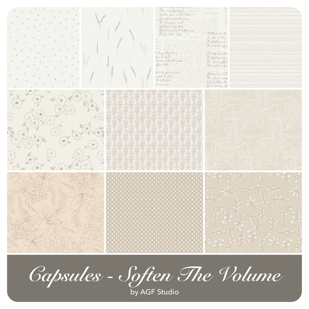 Capsules - Soften The Volume - Fat Quarter Bundle (10 pcs) by AGF Studio for Art Gallery Fabrics