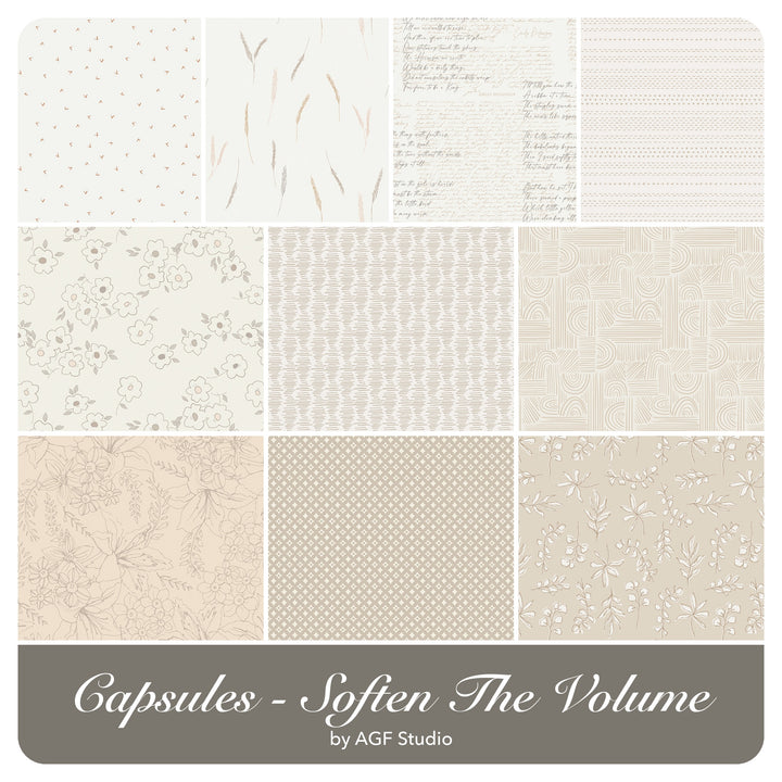 Capsules - Soften The Volume - Fat Quarter Bundle (10 pcs) by AGF Studio for Art Gallery Fabrics