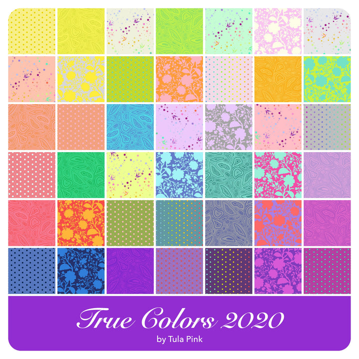 True Colors 2020 - Fat Eighth Bundle (40 pcs) by Tula Pink for Free Spirit
