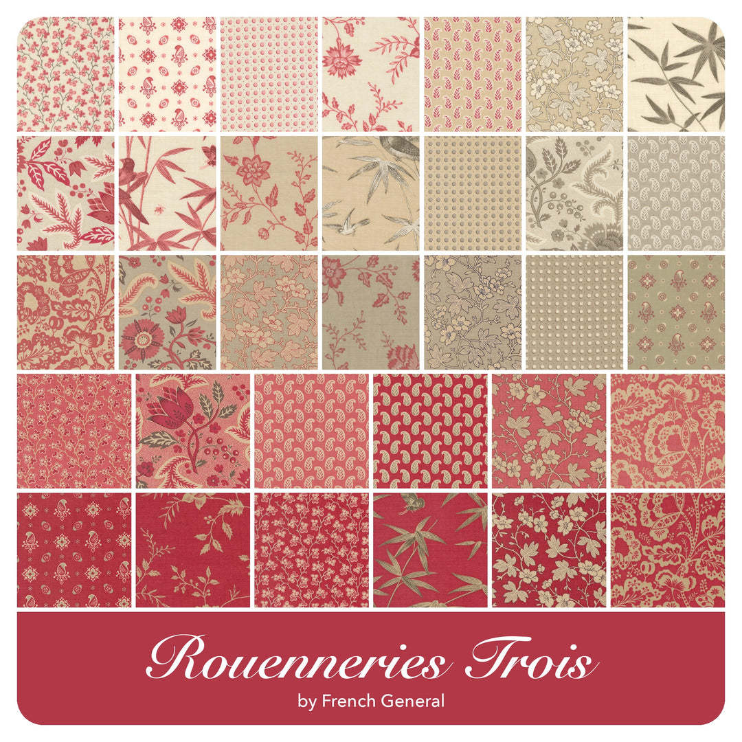 Rouenneries Trois - Layer Cake (42 pcs) by French General for Moda