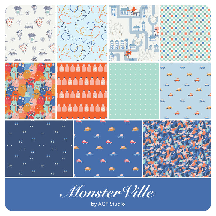 Monsterville - Fat Quarter Bundle (11 pcs) by AGF Studio for Art Gallery Fabrics