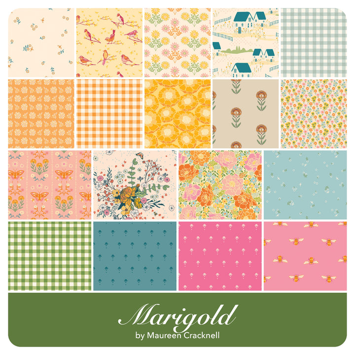 Marigold - Fat Quarter Bundle (18 pcs) by Maureen Cracknell for Art Gallery Fabrics