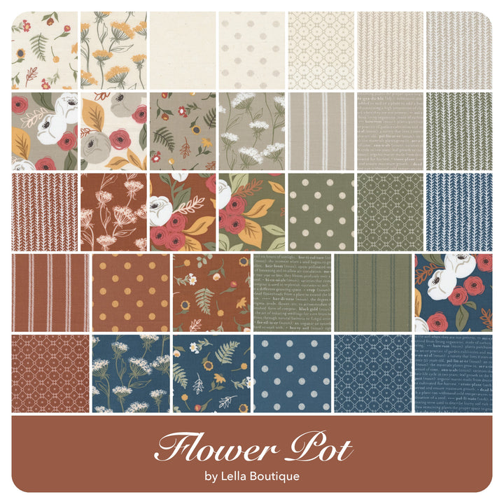 Flower Pot - Fat Quarter Bundle (10 pcs) by Lella Boutique for Moda