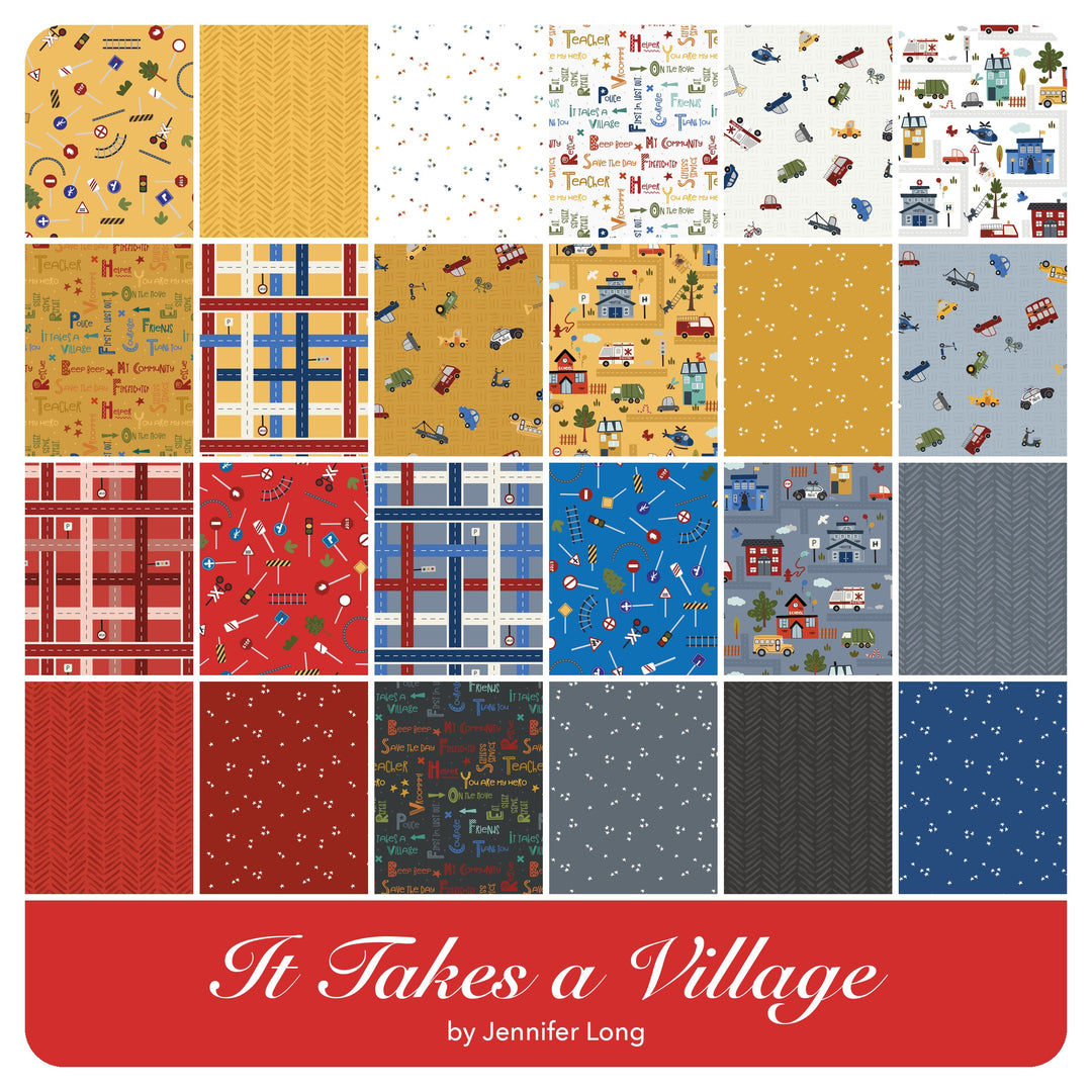 It Takes a Village - Fat Quarter Bundle (24 pcs) by Jennifer Long for Riley Blake