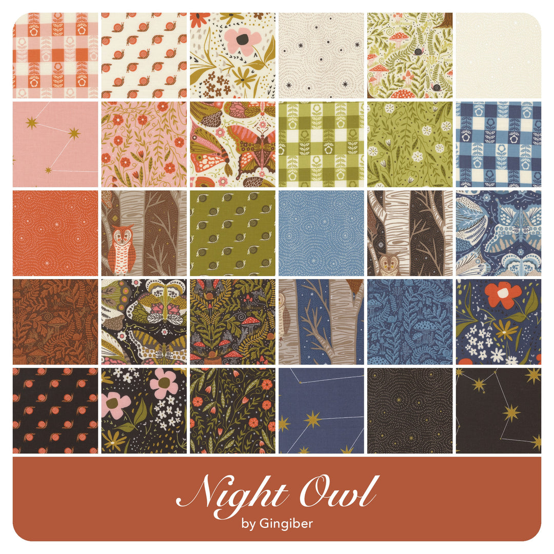 Night Owl - Jelly Roll (40 pcs) by Gingiber for Moda
