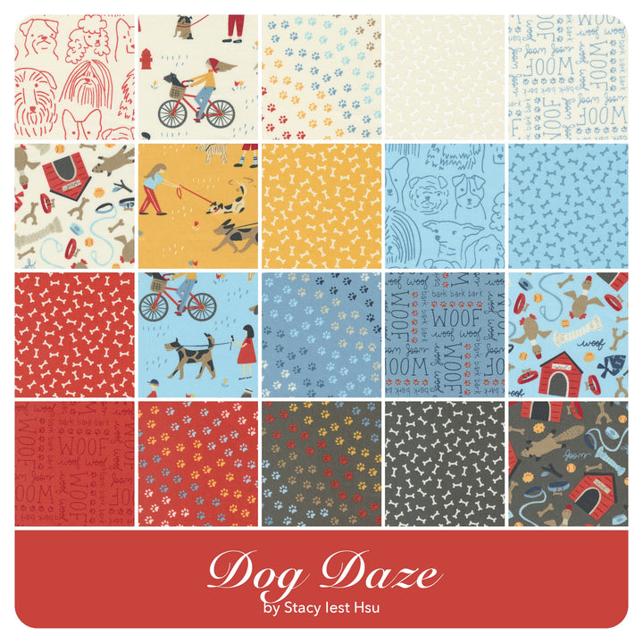 Dog Daze - Jelly Roll (40 pcs) by Stacy Iest Hsu for Moda