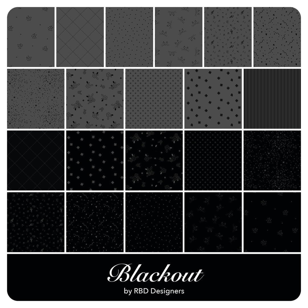 Blackout - Fat Quarter Bundle (21 pcs) by RBD Designers for Riley Blake