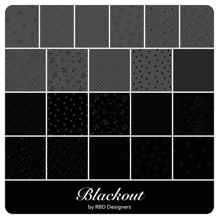 Blackout - Fat Quarter Bundle (21 pcs) by RBD Designers for Riley Blake