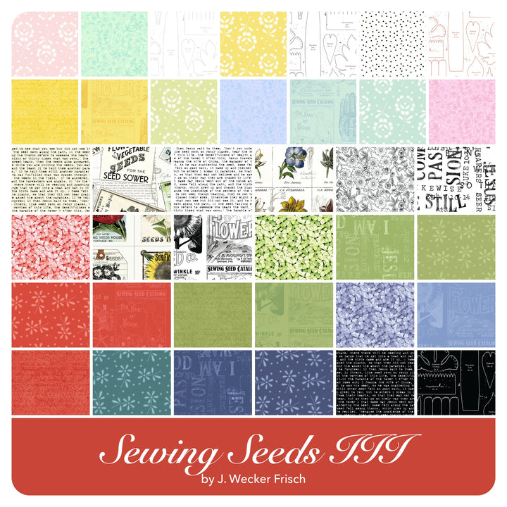 Sewing Seeds III - Layer Cake (42 pcs) by J. Wecker Frisch for Riley Blake